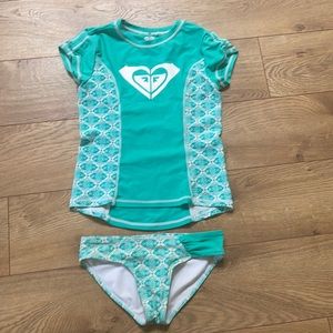 Roxy rash guard and bottoms